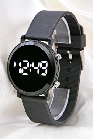 Yeni Sezon Unisex Kol Saati Siyah Renk Silikon Kordon Led Bileklik ST-304122 - Resim 5