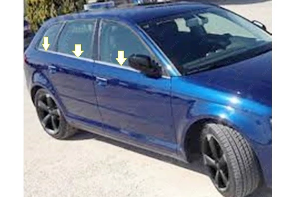 Audi A3 Krom Cam Çıtası 6 pcs P.ÇELİK 2005-2012 Arası P.Çelik