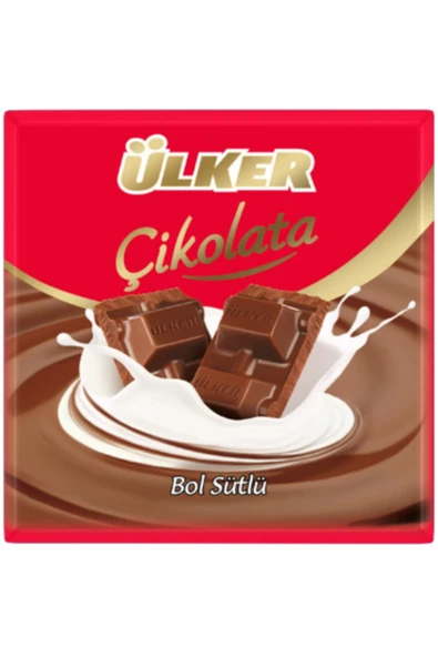 Ülker Bol Sütlü Kare Çikolata 60 g 12 Adet