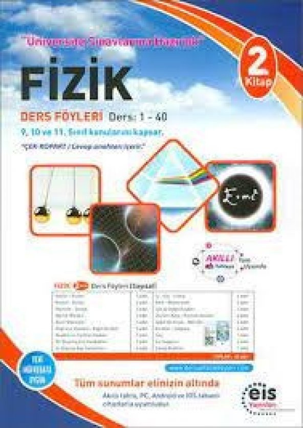 Üniversite Sınavlarına Hazırlık Fizik DAF Ders Anlatım Föyleri 2. Kitap 1-40 Eis Yayınları