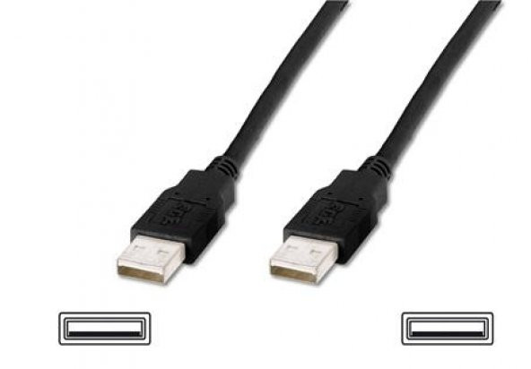 Digitus AK-300101-030-S 3 Mt USB 2.0 to USB 2.0 Erkek-Erkek AWG28 USB 2.0 Kablo
