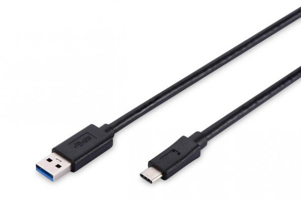 Digitus AK-300136-010-S 1 Mt USB 3.0 to USB Type C Erkek-Erkek AWG24/28 2x Zırhlı USB 3.0 Kablo
