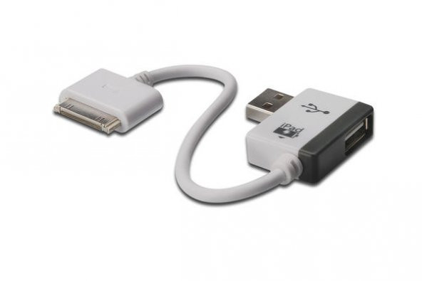 Digitus DA-70219 USB 2.0 to Apple 30 Pin Erkek-Erkek USB 2.0 Mobil Şarj Kablosu