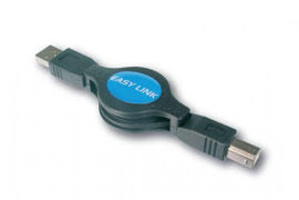 Digitus DA-RET-USB01 1.2 Mt USB to USB Tip B Erkek-Erkek USB 1.1 Makaralı Kablo