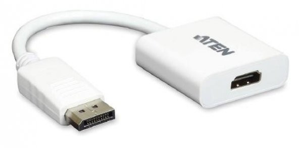 Aten VC985 DISPLAY PORT to HDMI 1080p Erkek-Dişi Beyaz Dönüştürücü Adaptör