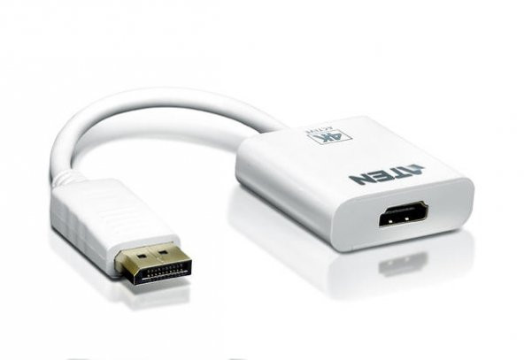 Aten VC986 DISPLAY PORT to HDMI 2160p 4K Erkek-Dişi Beyaz Dönüştürücü Adaptör