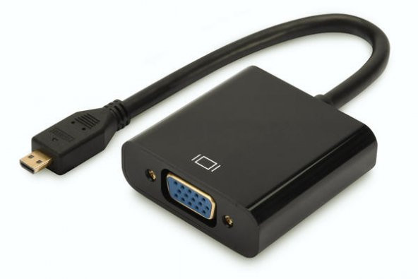 Digitus DA-70460 micro HDMI to VGA AUDIO Erkek-Dişi 0.15Mt Dönüştürücü Adaptör