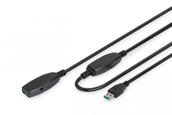 Digitus DA-73105 10 Mt USB 3.0 to USB 3.0 Aktif Erkek-Dişi Usb 3.0 Uzatma Kablosu