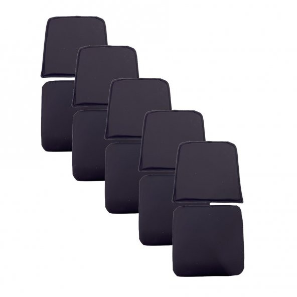 Knsz minder seti 5 li zng&mğr&uslu mor suni deri tel bar sandalyesi oturma ve sırt minderi set ürün görseli