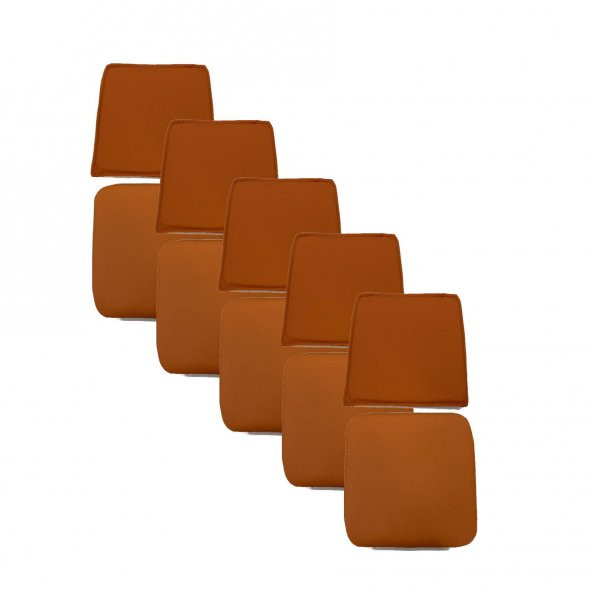 Knsz minder seti 5 li mazlum trn suni deri oturma ve sırt tel sandalyesi minderi bir arada ürün görseli