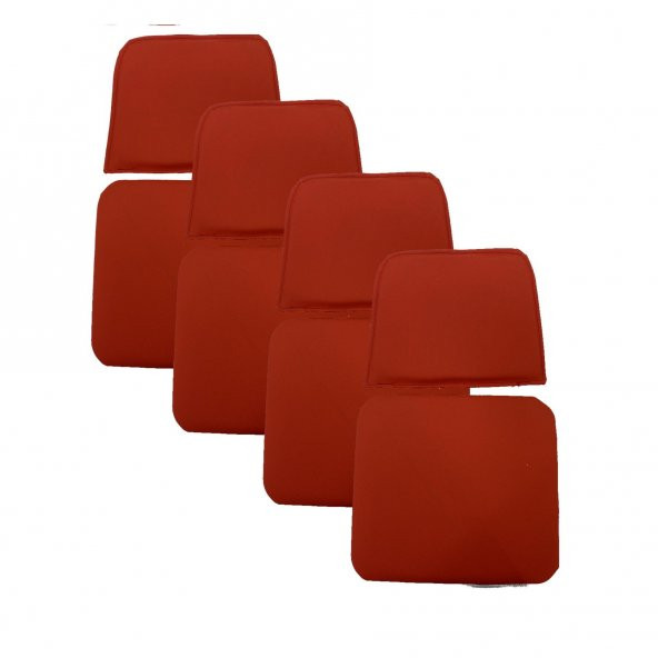 Knsz minder seti 4 lü zng&mğr&uslu krm suni deri tel bar sandalyesi oturma ve sırt minderi set ürün görseli 1