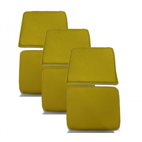 Knsz minder seti 3 lü zng&mğr&uslu srı suni deri tel bar sandalyesi oturma ve sırt minderi set ürün görseli 1