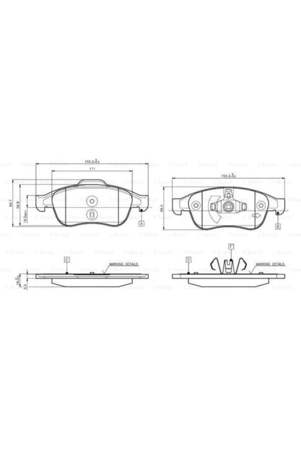 0986495416 Renault Fluence Megane Iıı Scenic Ön Disk Balata ürün görseli 1