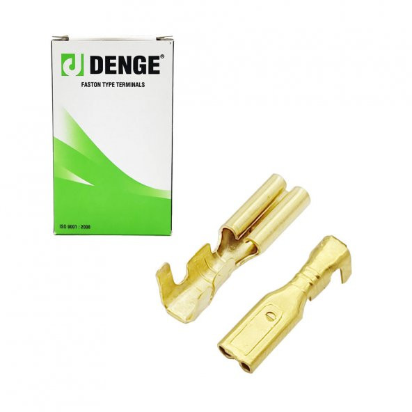 2.8mm Kablo Ucu Dişi Terminal Sarı Kablo Pabuç (Paket İçeriği 1000 Adettir) - 1