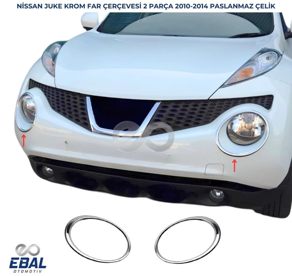 Nissan Juke Krom Far Çerçevesi 2 prç. 2010-2014 ARASI P. Çelik
