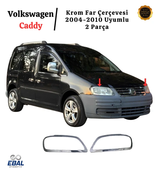 Vw Caddy Krom Far Çerçevesi 2 Parça 2004-2010 Arası P.çelik - Resim 4