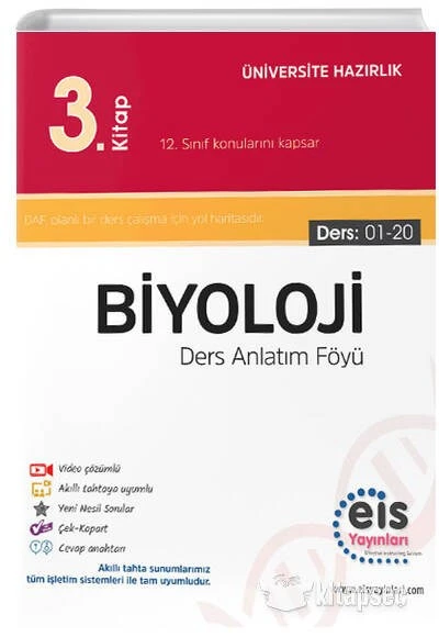 YKS DAF Biyoloji 3. Kitap Ders Anlatım Föyleri EİS Yayınları