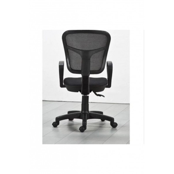 ECEMİCE Siyah Fileli Bilgisayar Ofis Çalışma Sandalyesi Koltuğu - 2