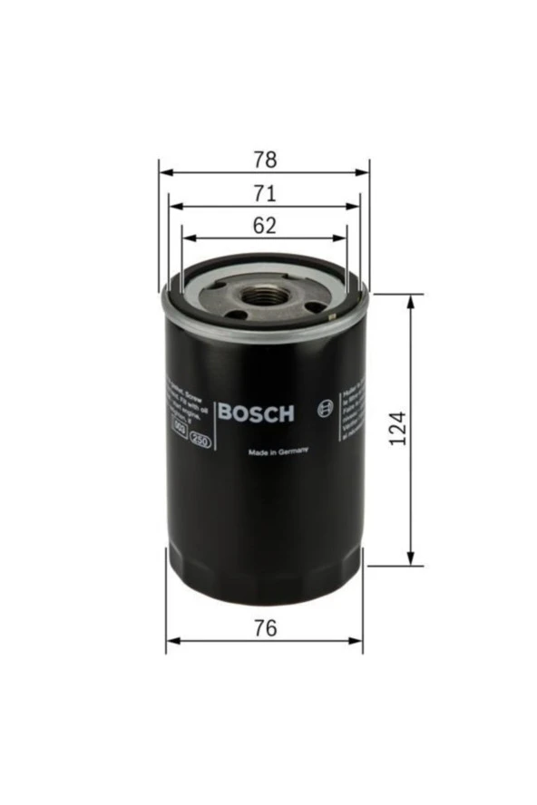Bosch 0451103105 Yağ Filtresi Mercedes W201 190e-230e 84-93 C124 S124 W124 85-93 R107 R129 ürün görseli 1