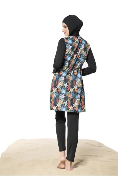 Ruko Maio 22148-3 0 Yaka Paraşüt Mikro Kumaş Tam Tesettür Mayo - 2