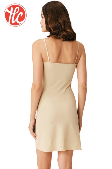 Anıl 622 Mikropolyamid Kumaşlı İnce İp Askılı Kısa Elbise Altı Kombinezon - 3