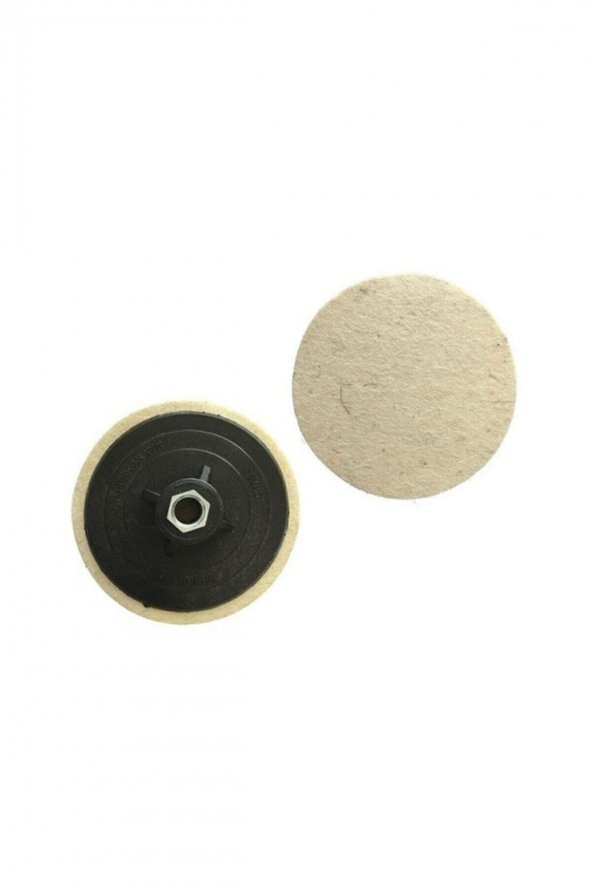 Metal Mermer Parlatma Polisaj Keçesi + Matkap Aparatı Seti 115mm M14 - 2