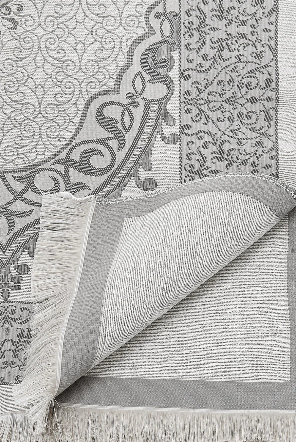 Özel Silindir Kutulu Seccade Seti Gri - Resim 3