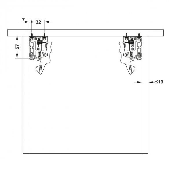 Hafele Gizli Ray Matrix Um A30, Tam Açılım Bas Aç 350mm