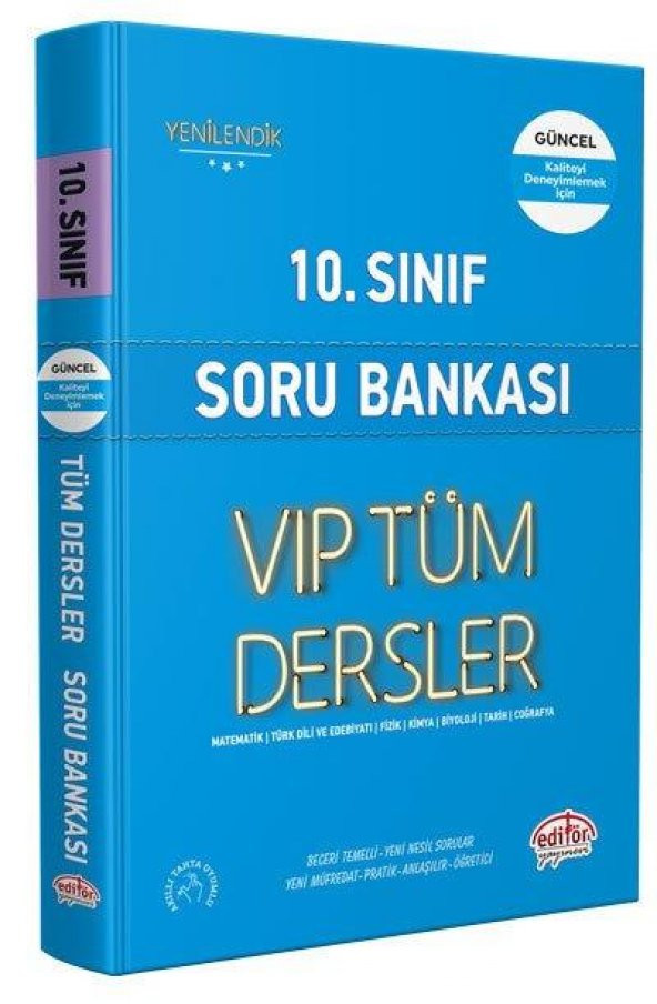 10. Sınıf VİP Tüm Dersler Soru Bankası Editör Yayınları