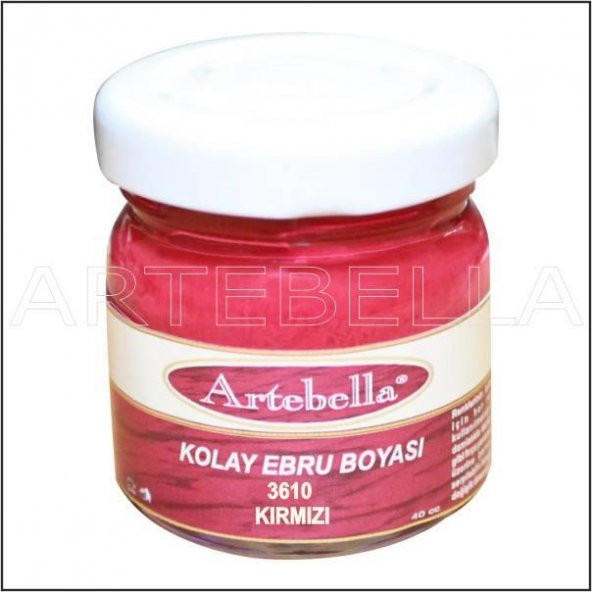 Artebella 3610 KIRMIZI Kolay Ebru Boyası 40cc