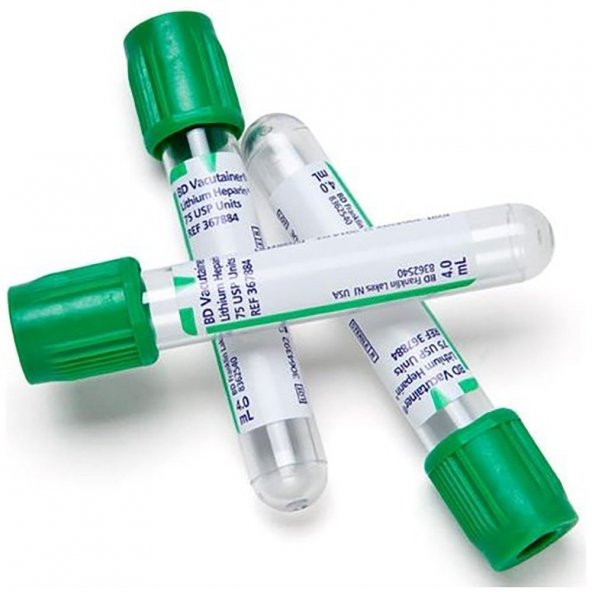 BD 368884  Vacutainer  Lithium Heparinli Tüp 4 ml 100 adet