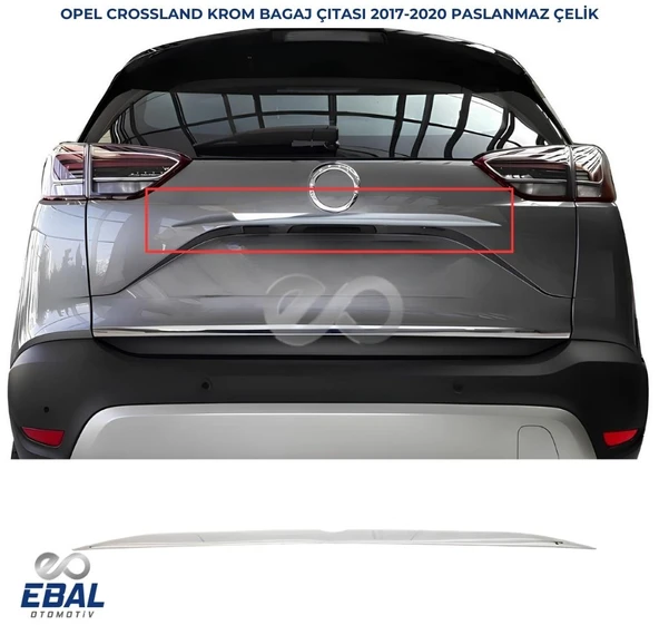 Opel Crossland X Krom Bagaj Çıtası 2017-2020 P.çelik ürün görseli 1