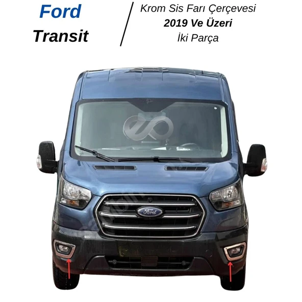 Ford Transit Krom Sis Farı Çerçevesi 2 prç 2019 Üzeri P.ÇELİK ürün görseli 1