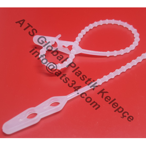 Boncuk Çift Kilitli Kablo Bağı Plastik Kelepçe 3.5X235 100 Adet - 2