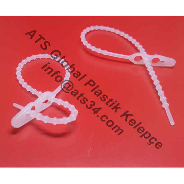 Boncuk Çift Kilitli Kablo Bağı Plastik Kelepçe 3.5X235 100 Adet - 5