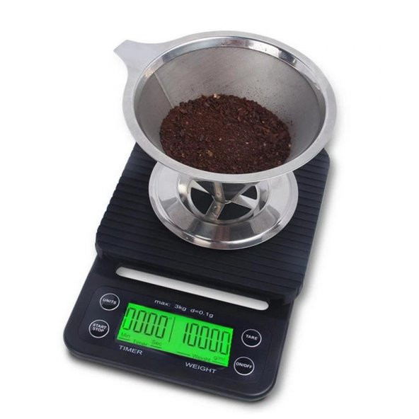 MyCulina 3 kg 0.1g Elektronik Kahve Ölçeği Zamanlayıcı Ile Taşınabilir Dijital Mutfak Terazisi Yüksek Hassasiyetli LCD Elektronik Terazi