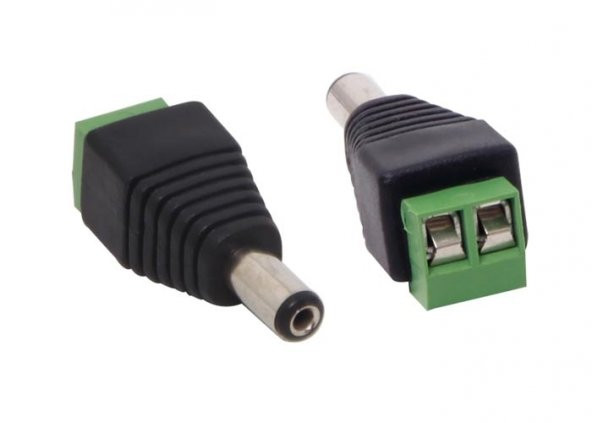 5.5x2.5 mm DC Klemensli Konnektör - Erkek
