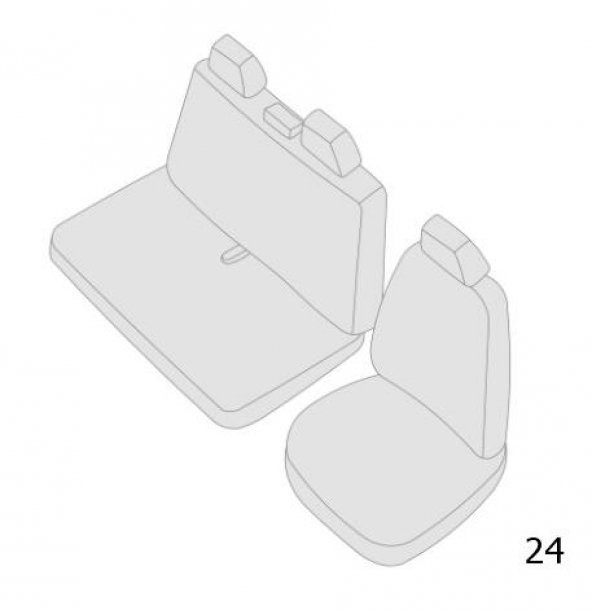 Citroen Jumper Kamyonet 2+1 Koltuk Kılıfı  MAVİ - SİYAH - 2