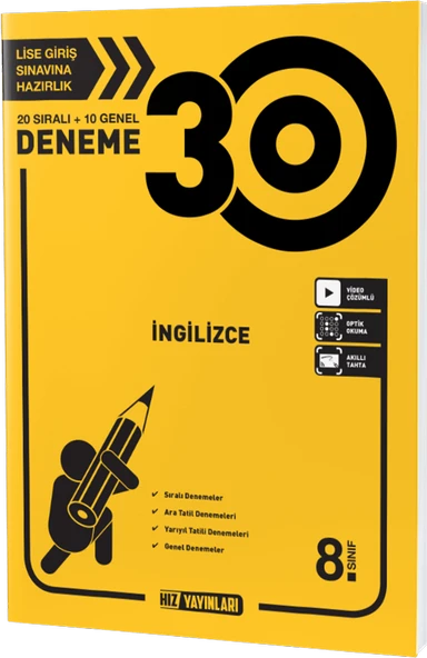 Hız Yayınları 8. Sınıf Lgs İngilizce 30 Deneme Yeni - 2