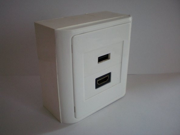 Sıva Üstü USB2.0+HDMI Duvar Prizi - 4