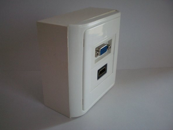 Sıva Üstü VGA+HDMI Duvar Prizi - 6