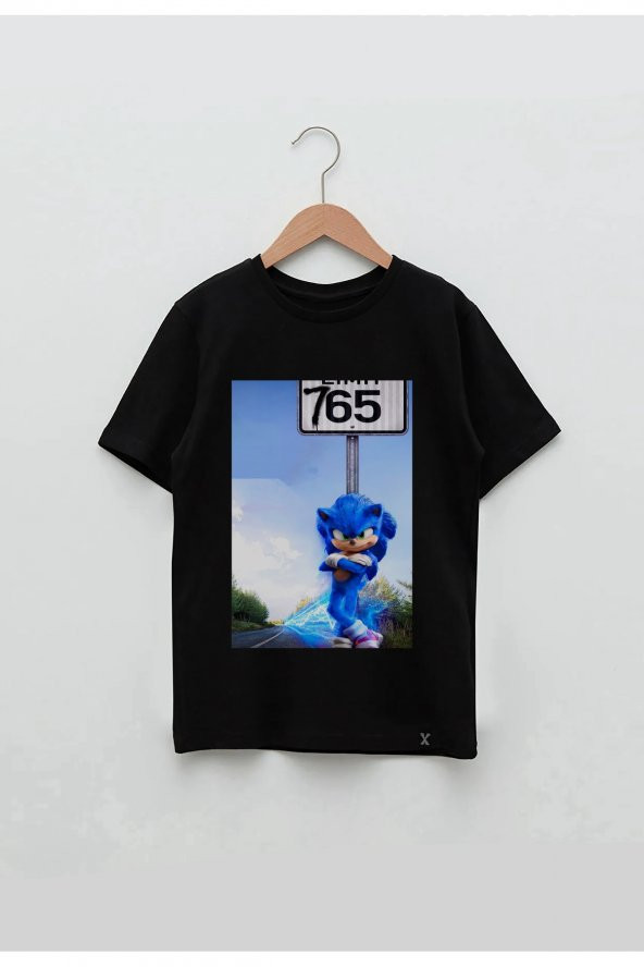Sonic 1 Tasarım Baskılı Unisex Çocuk Tişört