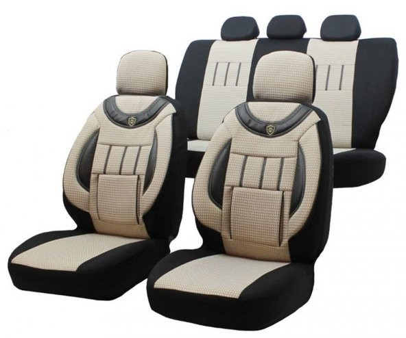 Ford Transit 350 L Duratorq Çift Kabin Kamyonet 6+1 Koltuk Kılıfı  BEJ - SİYAH - 1