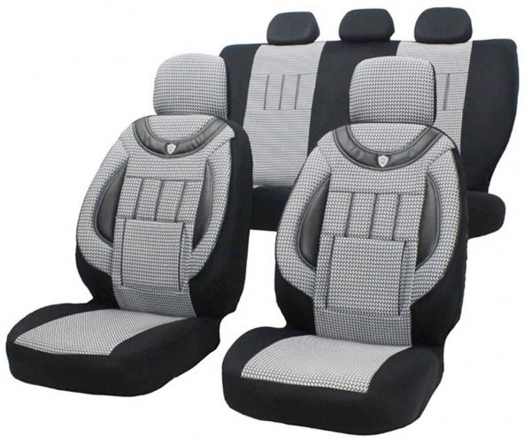 Ford Transit 350 L Duratorq Çift Kabin Kamyonet 6+1 Koltuk Kılıfı  GRİ - SİYAH