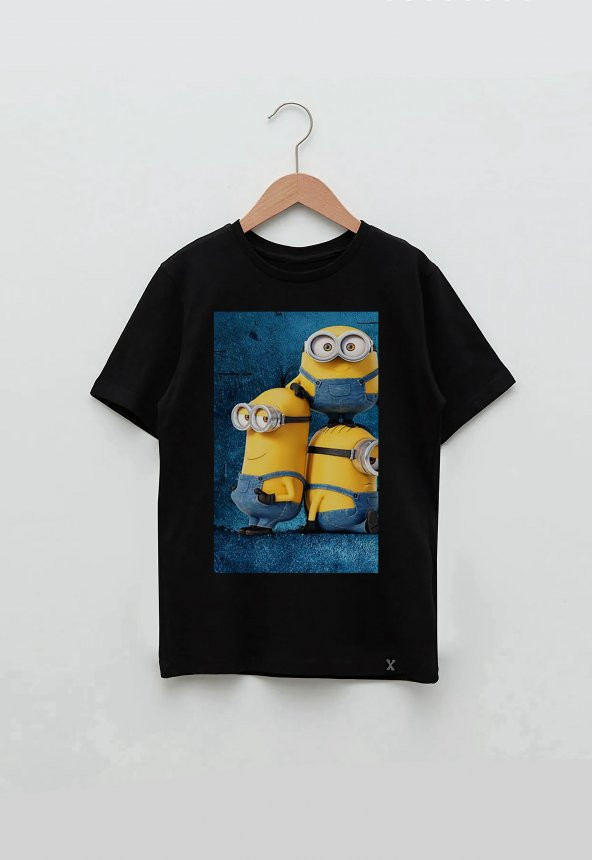 Minions Minyonlar Tasarım Baskılı Unisex Çocuk Tişört