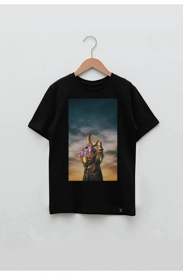 Marvel Thanos Snap baskılı çocuk tişört
