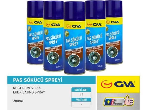 GVA PAS SOKUCU VE YAGLAYICI (COK FONKSIYONLU) SPREY 200ML