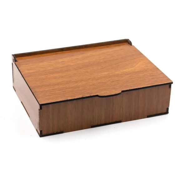 Sevdiklerinize Özel Ahşap Hediye Kutusunda 4 Adet Karam Gurme Bitter Çikolatalı - Resim 5