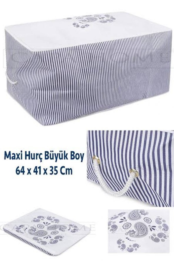 BÜYÜK BOY HURÇ MAVİ ÇİZGİLİ - 3