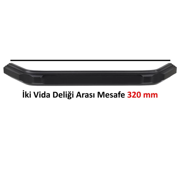 Mobilya Mutfak Dolap Dolabı Çekmece Kulpu Mat Siyah Metal (320 MM-32.0 CM) Kulpları Modelleri - Resim 6